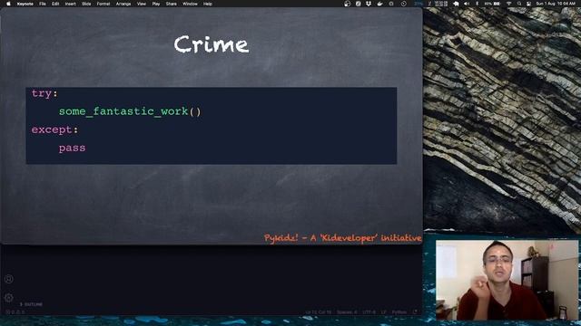 Pykidz! Learn Python - Session 9.04 - Exceptions - A Developer Crime - Eating Exceptions смотреть онлайн