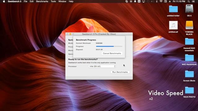 Intel NUC i5 Hackintosh | Benchmark - GeekBench3 смотреть онлайн