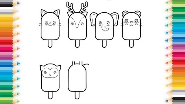 Как нарисовать МОРОЖЕНОЕ | Мультик - раскраска МОРОЖЕНОЕ | Учим цвета на Русском и Английском смотреть онлайн