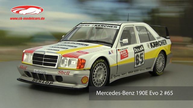 ck-modelcars-video: Mercedes-Benz 190E Evo 2 #65 DTM 1990 Michael Schumacher, Solido смотреть онлайн