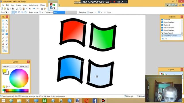 Windows 7 Logo in MS Paint.net смотреть онлайн