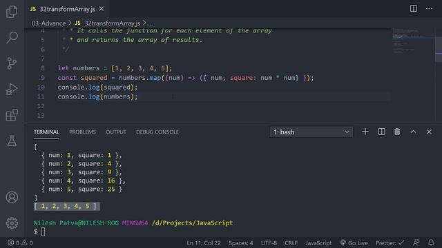 34 - Array .map(), .sort() and .reverse() | Mastering Arrays - 5 | Modern JavaScript смотреть онлайн