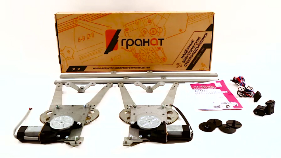 Электрические стеклоподъемники ГРАНАТ для Hyundai Accent в передние двери. Обзор комплекта смотреть онлайн