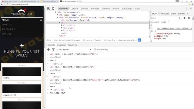 JavaScript Tutorial For Beginners #37 - Adding Elements to the DOM смотреть онлайн