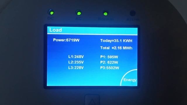 Як витримує трифазний гібридний інвертор Deye перекоси по фазах при роботі з мережі? #solar #deye смотреть онлайн
