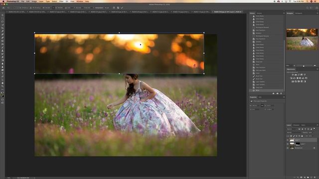 How to create wildflower digital background composites in Photoshop - editing tutorial смотреть онлайн
