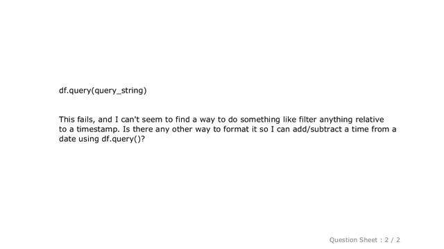 Pandas : How to use timedelta with pandas df.query()? смотреть онлайн