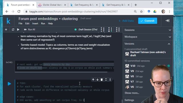 Kaggle Live Coding: Identifying the most important words in a cluster | Kaggle смотреть онлайн