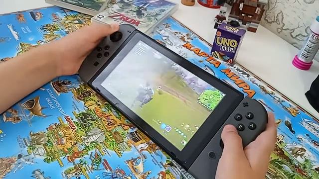 Немного обзор Nintendo Switch, много Fortnite 😆 смотреть онлайн