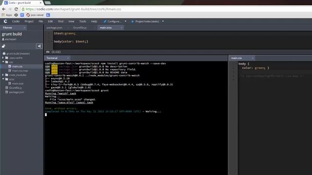 Codio Quick Start Grunt - Part 3 - Auto Start Grunt and Automate Tasks Every Time You Open a Projec смотреть онлайн
