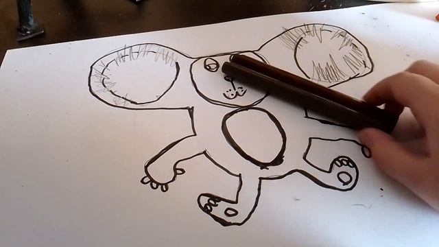 как нарисовать Чебурашку видео урок мой 2-ой канал @user-pq2pd5zu7e смотреть онлайн