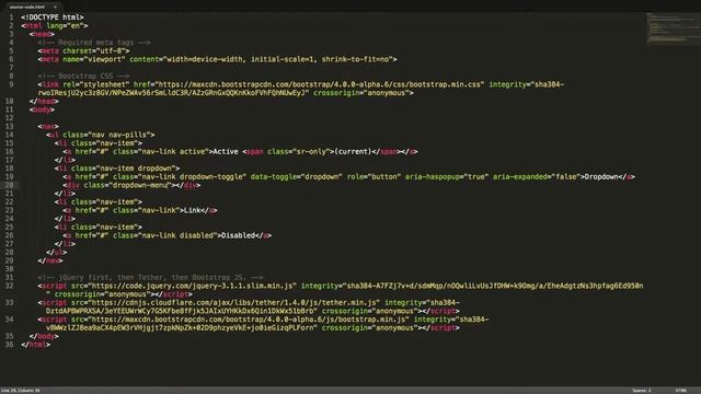 Bootstrap 4 (Alpha 6) components: Navs смотреть онлайн