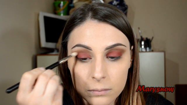 RED SMOKEY EYES MAKEUP TUTORIAL | MARYSNOW MAKEUP смотреть онлайн