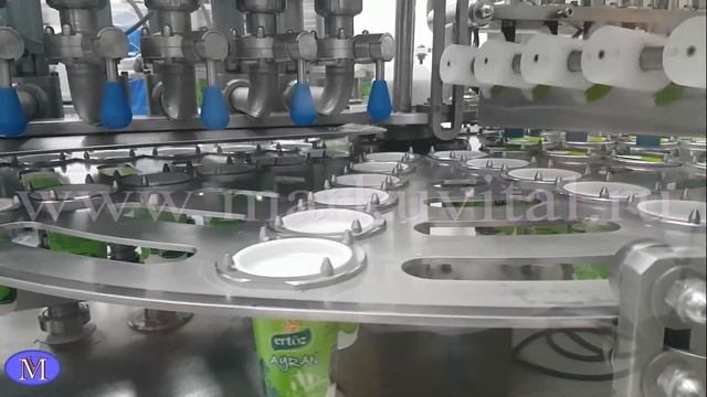 Автоматическая линия фасовки жидких продуктов в упаковку "стакан", станки для малого бизнеса смотреть онлайн