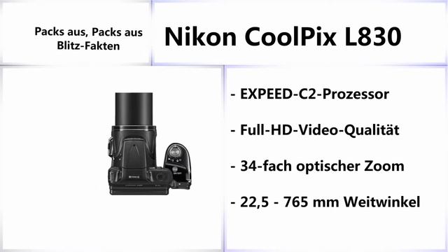 Nikon Coolpix L830 Digitalkamera im Schnellüberblick (Blitz-Fakten) смотреть онлайн