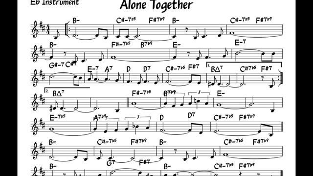 Alone together - Play along - Eb version смотреть онлайн