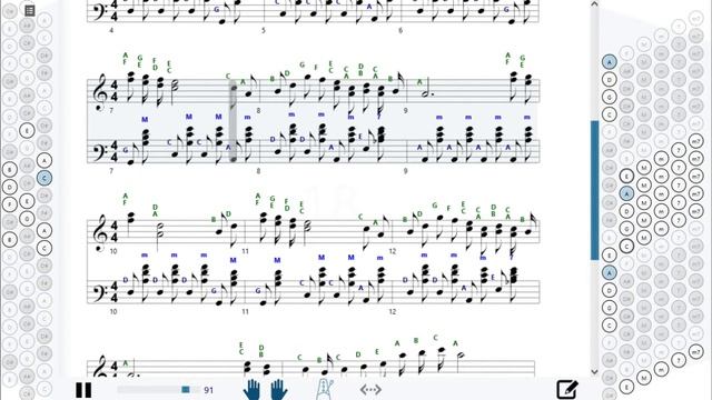 Как играть на баяне Белым снегом | How to play on accordion | SMT Pro смотреть онлайн