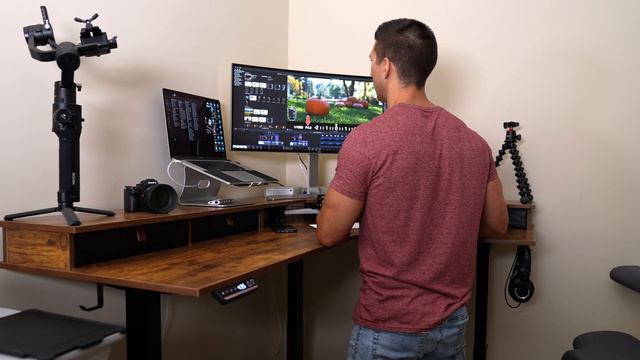 My YouTube Studio was STOLEN – Building a NEW Video Editing Office w/ a FEZIBO Standing Desk смотреть онлайн