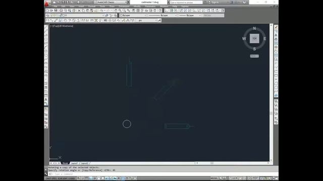 How to use command rotate copy in autocad смотреть онлайн