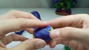 Как слепить Бонни  фнаф 1) из Пластинина