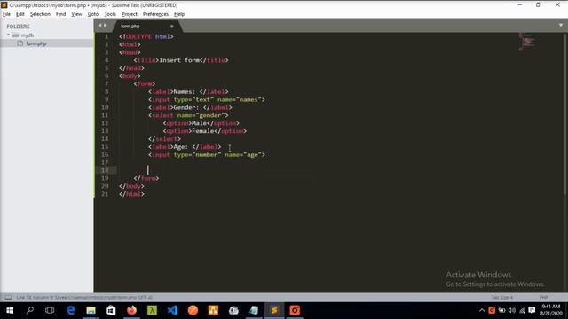 PHP - How to insert data from HTML form to database using xampp easily and fast. смотреть онлайн