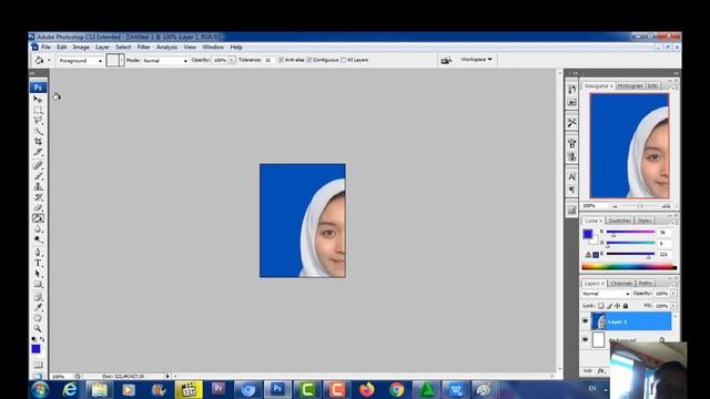 1 menit merubah background foto untuk ktp, skck dll menggunakan adobe photoshop смотреть онлайн