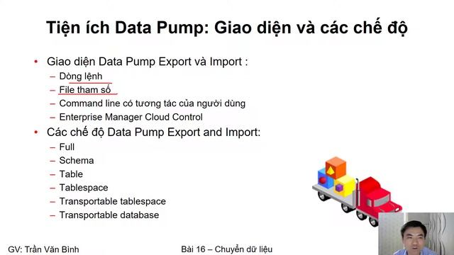 Chuyển dữ liệu - Sử dụng Data Pump (16.2) | Oracle Database Tutorial | Trần Văn Bình | Oracle DBA A смотреть онлайн