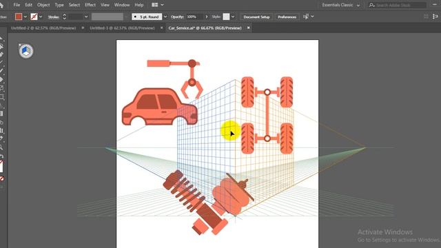Hide Perspective Grid Tool (Adobe Illustrator) смотреть онлайн