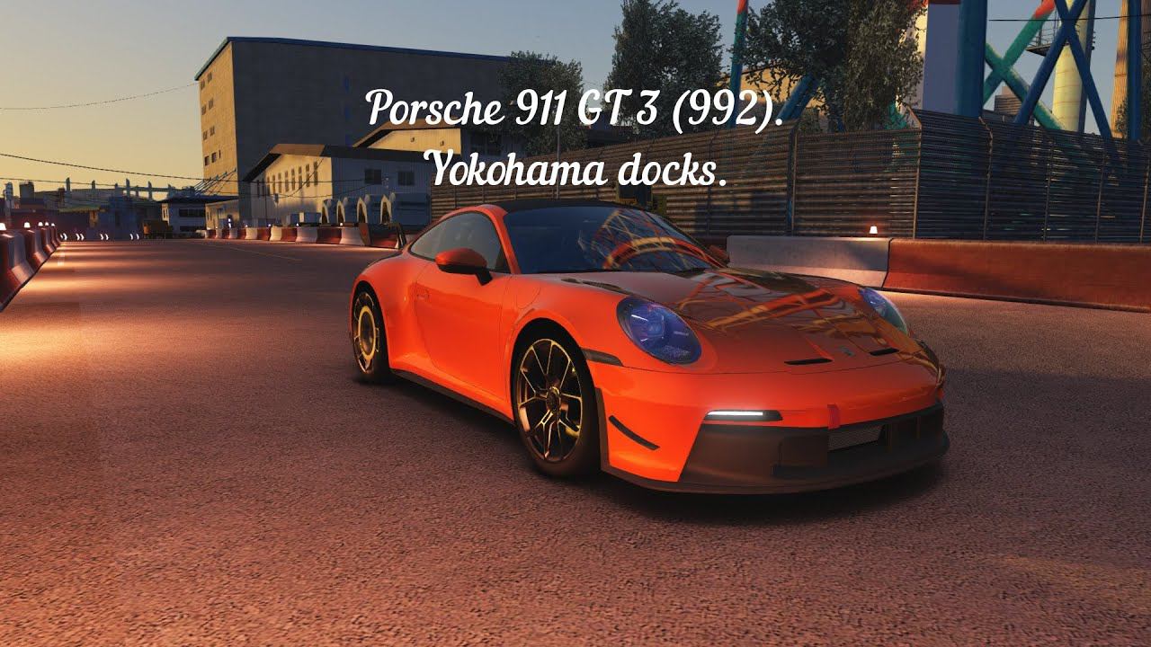 Porsche 911 GT3 992 - Yokohama Docks Drift | Assetto Corsa. смотреть онлайн
