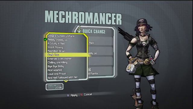 Borderlands 2 - Gaige the Mechromancer All Default Costumes смотреть онлайн