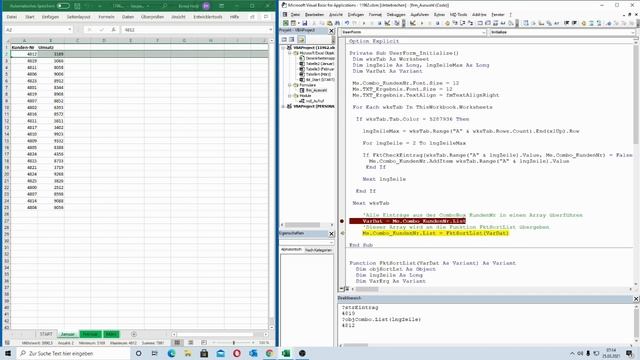 235: Excel-VBA: Befüllung einer Combobox mit unikaten, sortierten Daten aus mehreren Tabellen смотреть онлайн