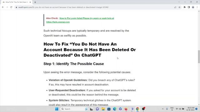 How To Fix You Do Not Have An Account Because It Has Been Deleted Or Deactivated On ChatGPT смотреть онлайн
