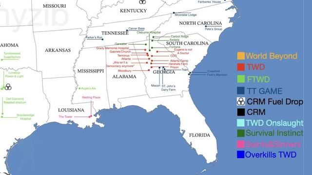 The Walking Dead Universe Map - Where is everything in each show & game? Reddit to the rescue смотреть онлайн
