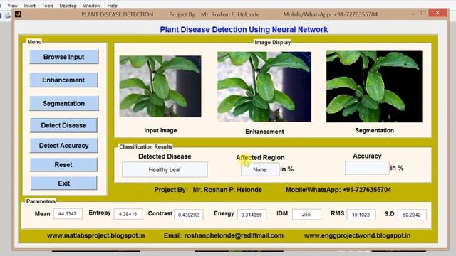 Plant Disease Detection using neural network Matlab Project Source Code FINAL YEAR PROJECT смотреть онлайн