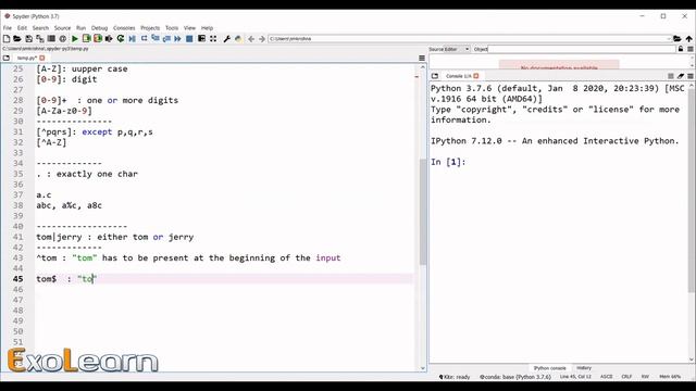 Python Regular Expressions (RegEx) | Regular Expressions In Python | Python Tutorial | Exolearn смотреть онлайн