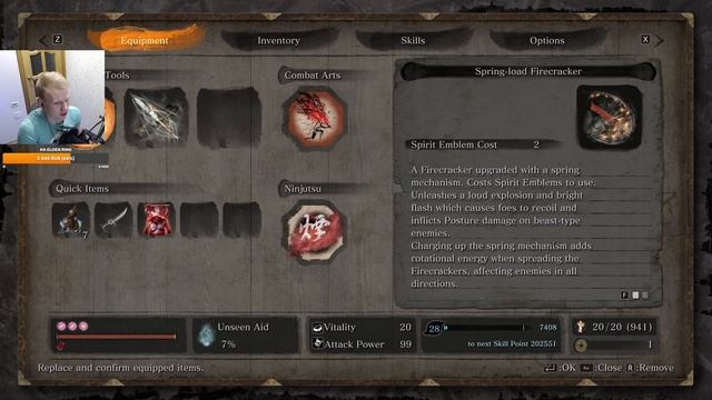 СТРИМ ➡ Sekiro Хардкорный мод, горим дальше, часть номер три. смотреть онлайн