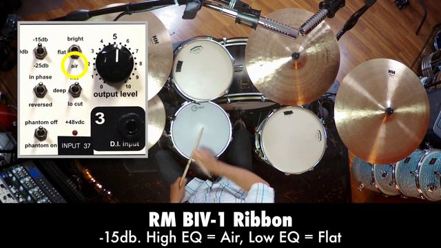 Sebatron VMP 4000e Drum Overhead Shootout - RM BIV-1 Ribbon смотреть онлайн