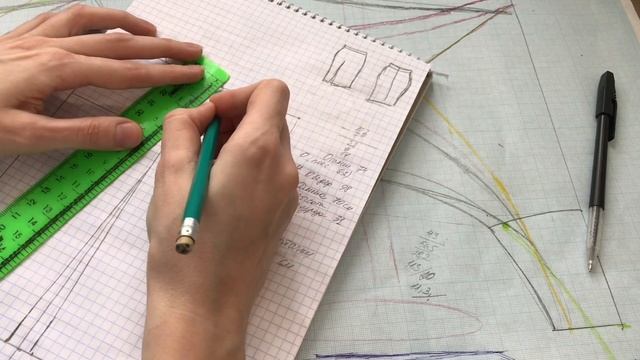 Шьём летнюю юбку из льна с разрезом (часть 1 построение) смотреть онлайн