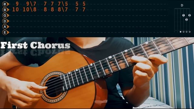 HOTEL CALIFORNIA (Live/Acoustic) - The Eagles - Full Guitar Lesson (TABS) смотреть онлайн
