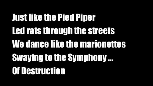 Symphony of Destruction (Lyrics) смотреть онлайн