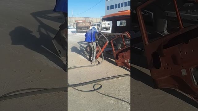 Пескоструй кабины камаз))) капитальный ремонт кабин камаз) смотреть онлайн