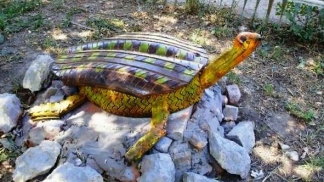 Поделки из покрышек. Интересные идеи смотреть онлайн