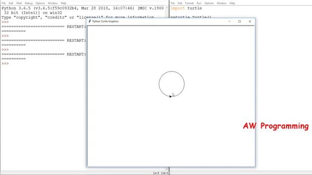Making Circle In Python Using Python Graphics смотреть онлайн