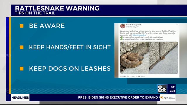 Rattlesnake warning in Red Rock Canyon area смотреть онлайн