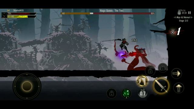 Shadow of death 2-Level 1 BOSS; BEST ULTIMATE COMBO (fight In The Great Swamp) смотреть онлайн