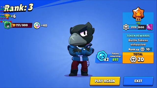 Crow RANK 30 Push in Solo | Brawlstars LIVE ? смотреть онлайн