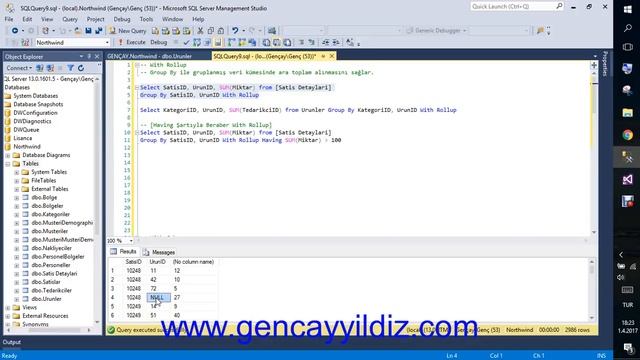 33-) T-SQL With Rollup Komutu смотреть онлайн