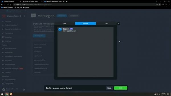 Discord Ticket Support System 2023 | Sapphire Bot x Ticket Tool