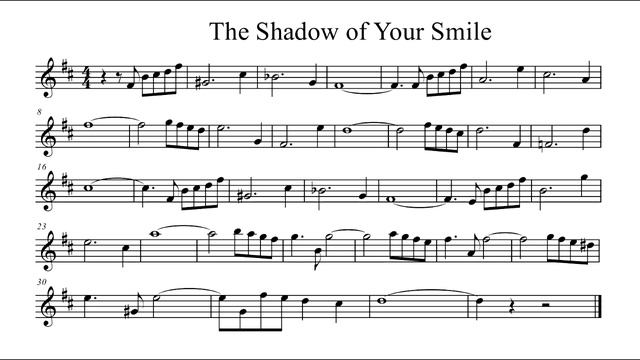 The Shadow of Your Smile notes alto saksofon. Ноты для альта саксофона. смотреть онлайн