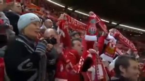 Стадион в Мельбурне поёт гимн Ливерпуля YNWA